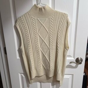 Cream sweater vest